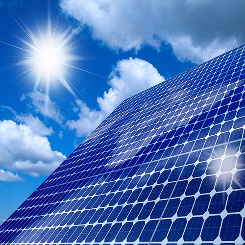 Saubere Photovoltaik-Anlage